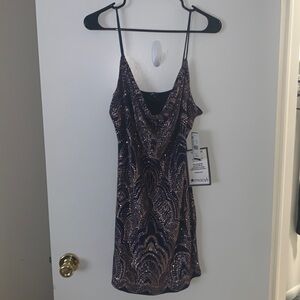Blue and Rose Gold Dress